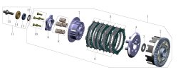  Сцепление для двигателя 170FMN (RC300-GY8B Bros / Booster)
