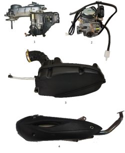  Двигатель для скутера Racer RC50QT-3H Jet X