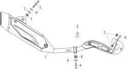  Глушитель для мотоцикла Racer RC300-GY8V XSR