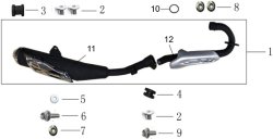  Глушитель для мотоцикла Racer RC300-GY8K XVR