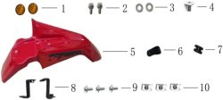  Крыло переднее для мотоцикла Racer RC300-GY8K XVR