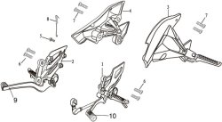  Подножки для мотоцикла Racer RC300-GY8V XSR