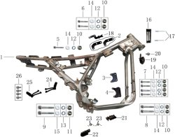  Рама для мотоцикла Racer Triumph RC250CK-A / RC300-GY8H
