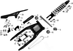  Задняя подвеска для мотоцикла Racer RC300-GY8B BOOSTER