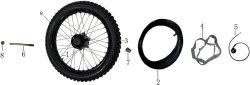  Колесо переднее для мотоцикла Racer RC300-GY8B Bros MONO