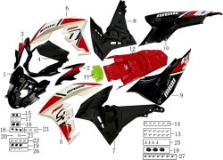 Облицовка для мотоцикла Racer RC300-GY8B Bros MONO