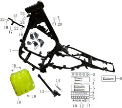  Рама для мотоцикла Racer RC300-GY8B Bros MONO