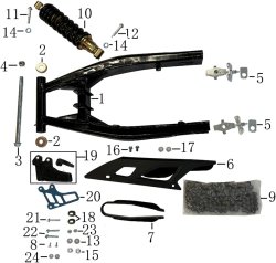  Задняя подвеска для мотоцикла Racer RC300-GY8B Bros MONO