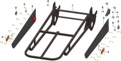  Задняя часть рамы для снегохода Racer SM300
