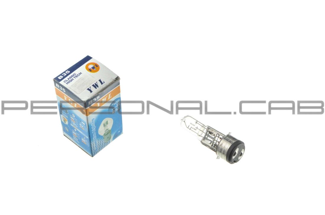 Лампа BA20D (2 уса) 12V 50W/50W (белая) YWL