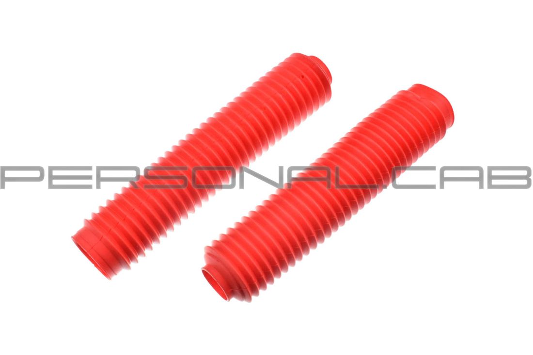Гофры передней вилки (пара) универсальные L-330 mm, d-40 mm, D-55 mm (красные) MZK